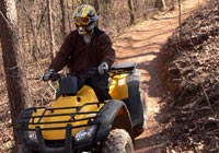 Photo of ATV rider in woods