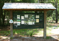 Photo of trailhead sign board