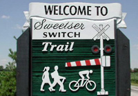 Photo of Sweetser Rail Trail sign