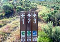 Photo of posts with numbers and directions