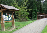 Trailhead sign at Ohio and Erie Canal Trail