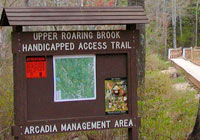 Photo of map for handicapped access trail and boardwalk